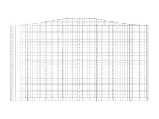 Paniers à gabions arqués 3 pcs 400x30x220-240 Fer galvanisé