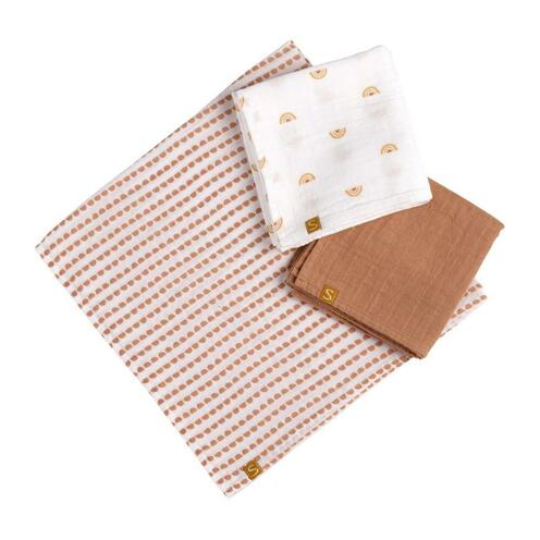 Boite de 3 Langes bio SUNLIGHT - SAUTHON Baby déco