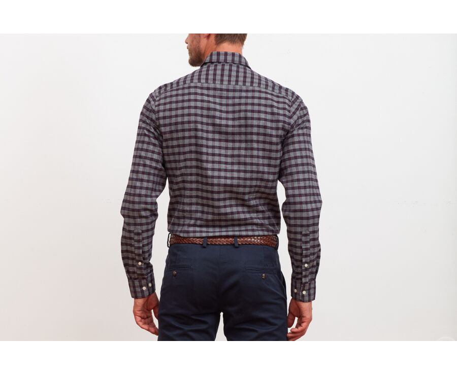 Chemise flanelle à carreaux Navy et gris - FRANKLIN
