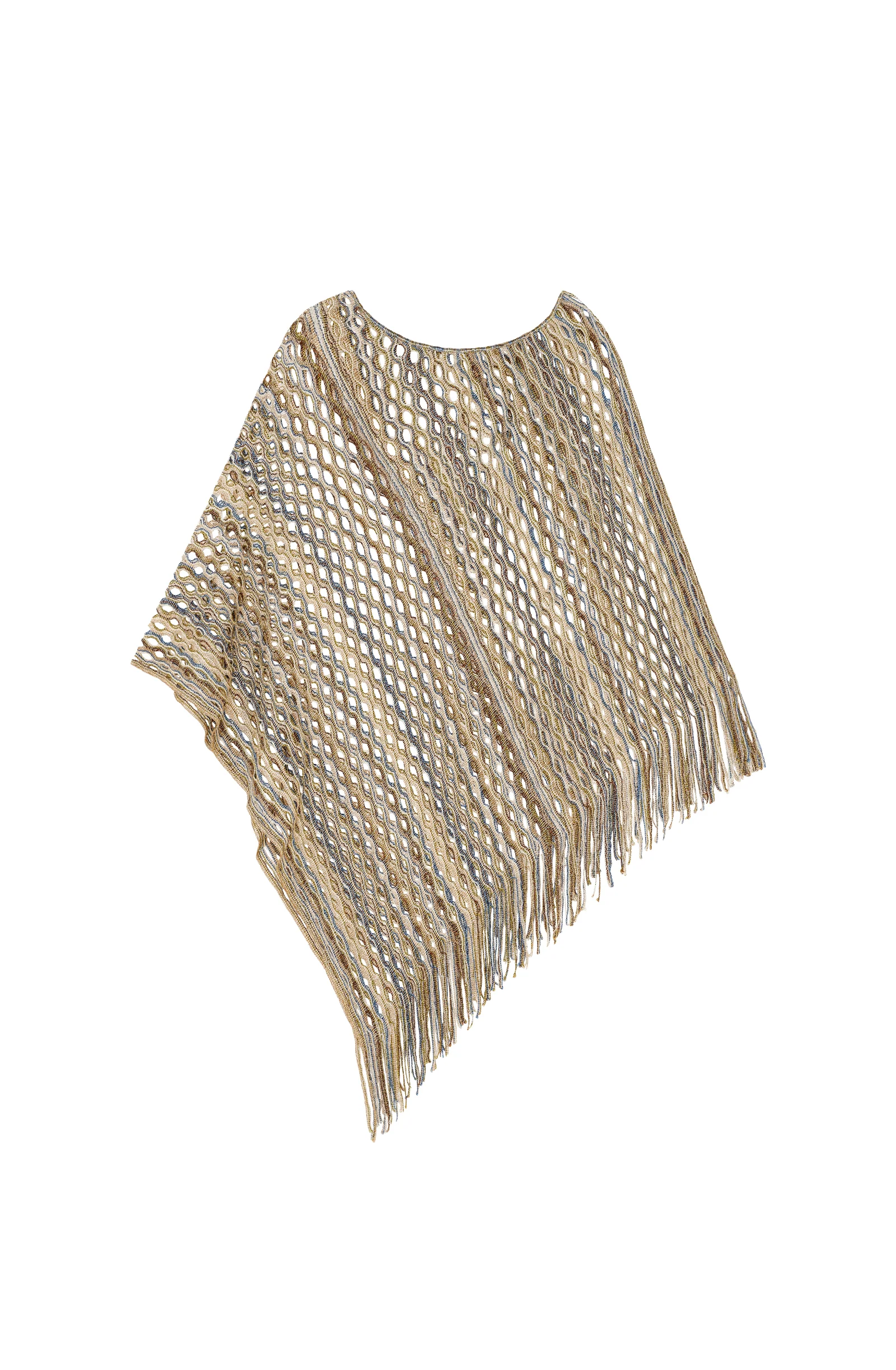 ora Poncho à franges en pointe Unique