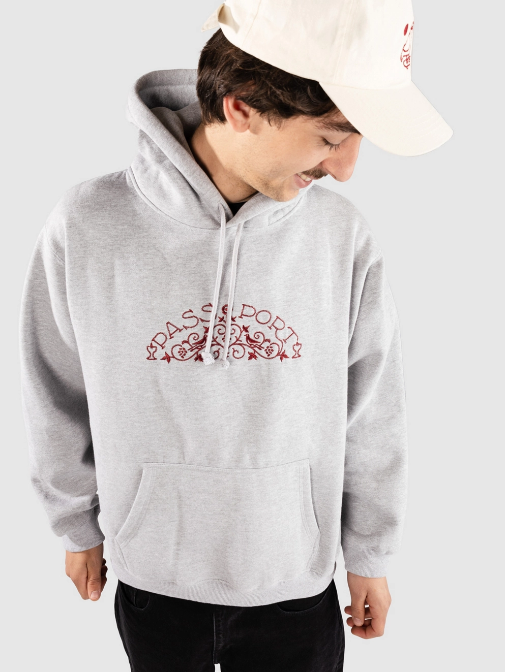 Pass Port Vineyard Birds Hoodie ash