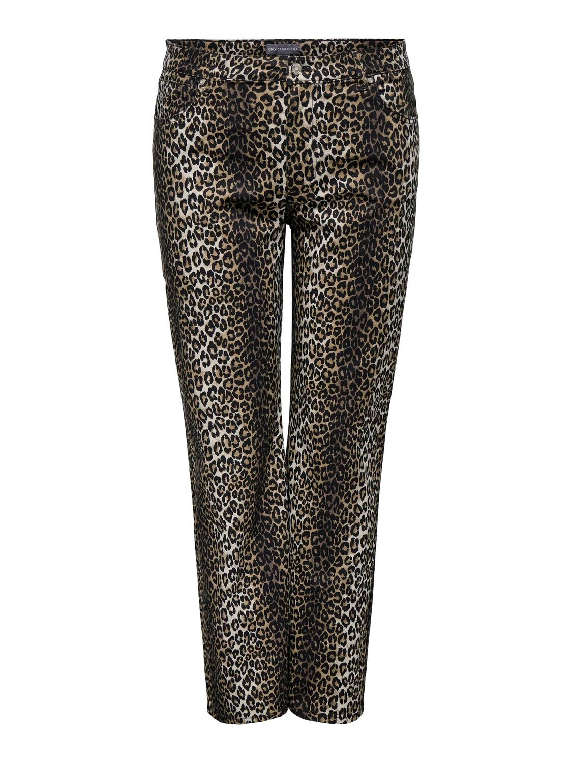 CARMADISON Hohe Taille Normal geschnitten Hose mit weitem Beinschnitt Black