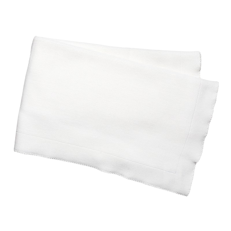 Babydecke Merinowolle wollweiss