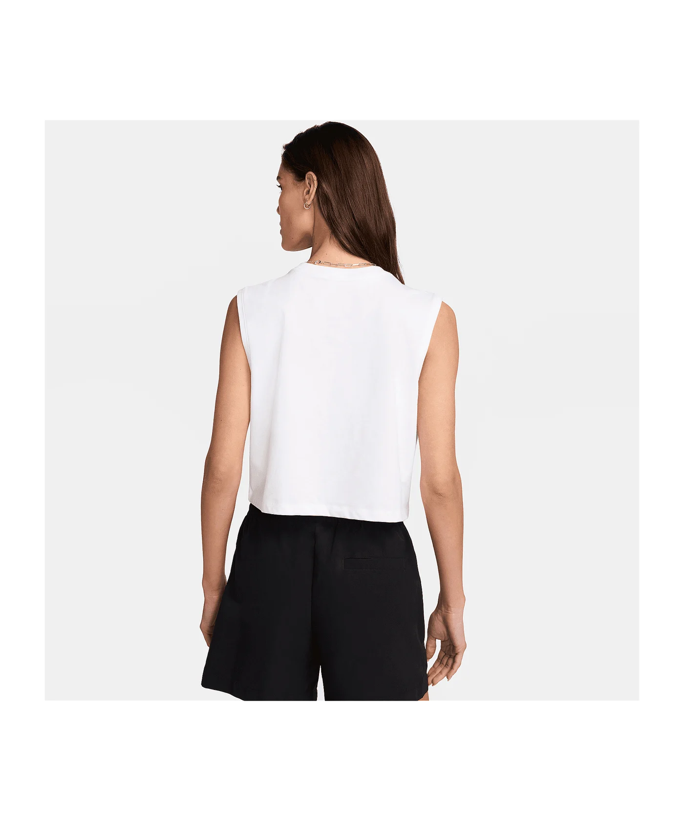 Nike Club Cropped T-Shirt Damen Weiss F100