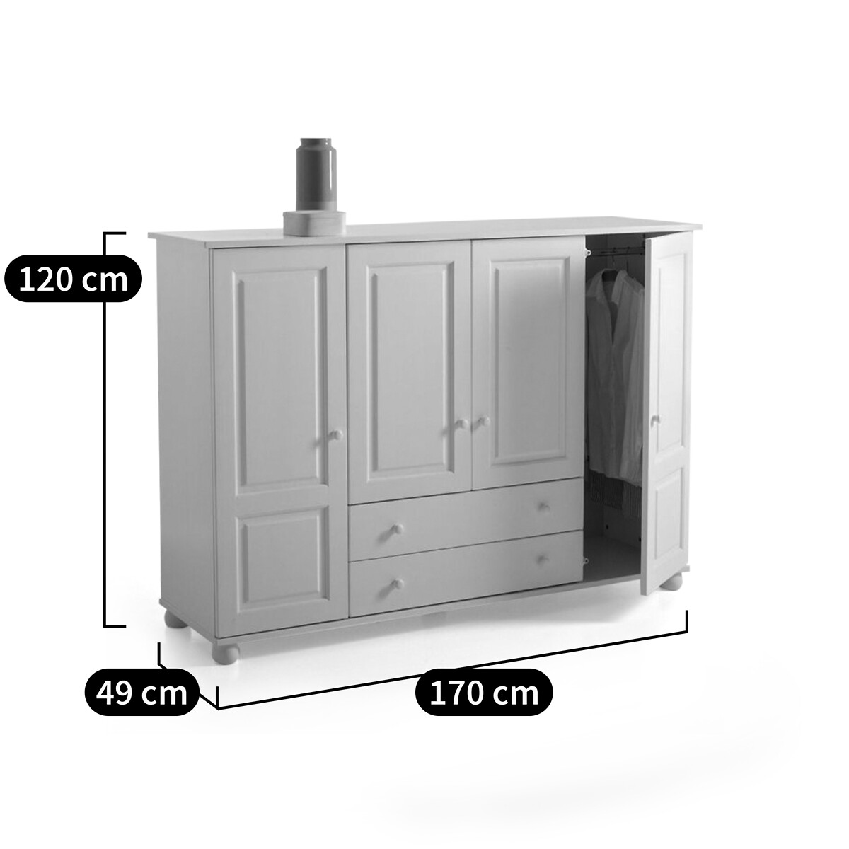 SO'HOME<br>Guarda-roupa, armário de roupa de cama, Redmond