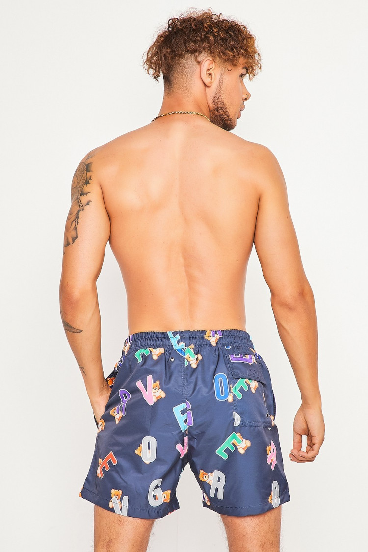 Short de bain bleu à nounours / George V