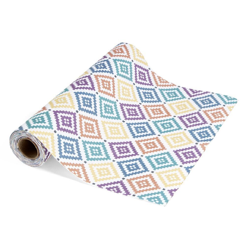 Chemin de table design losange polyester et coton 400x28cm