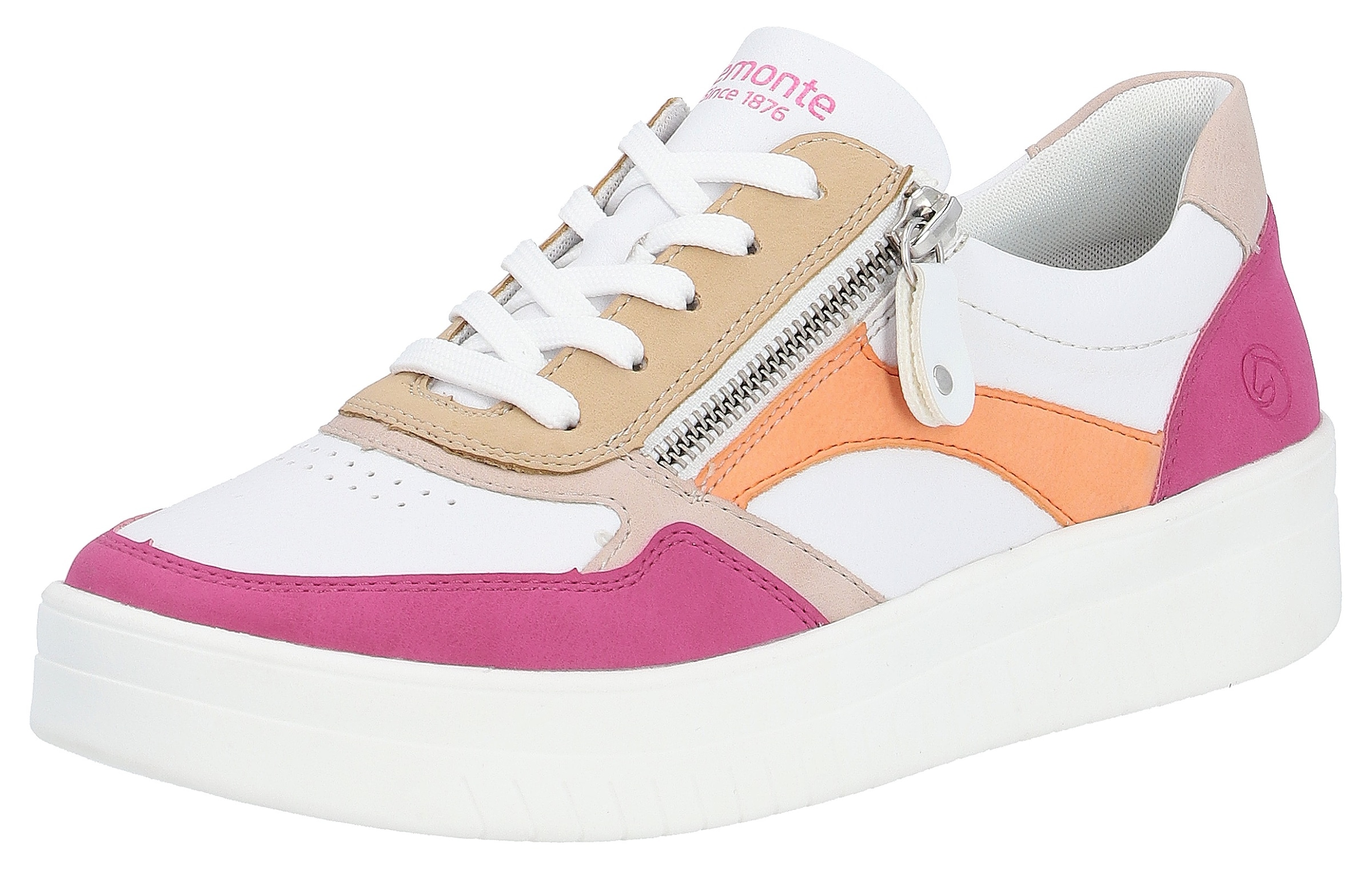Remonte Plateausneaker  , Freizeitschuh, Halbschuh, Schnürschuh in schmaler Form