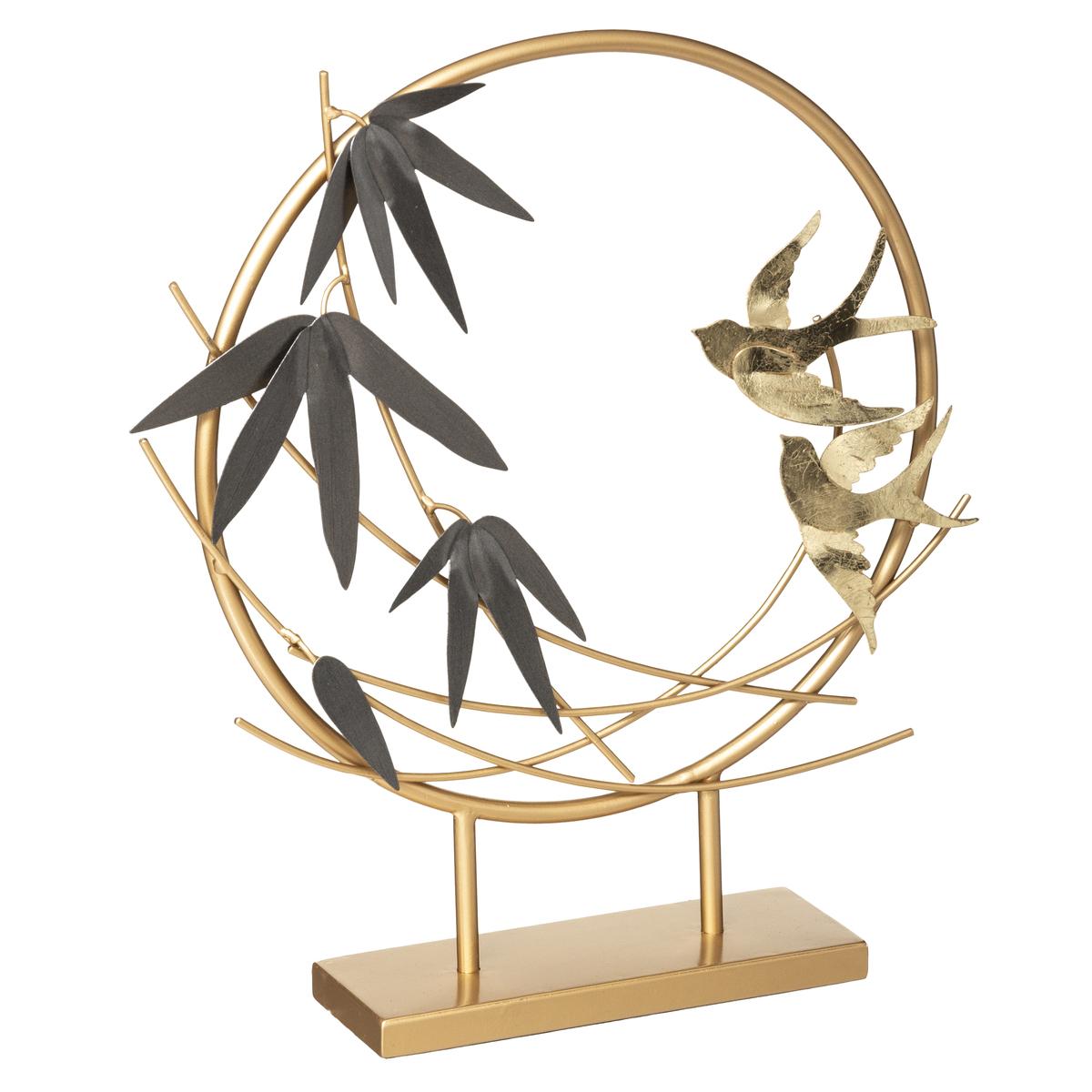 OBJET METAL OISEAU H.36CM