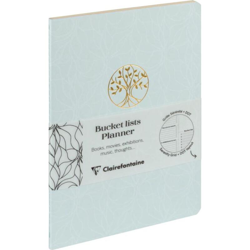 Inspire, Bucket list planner, Carnet cousu fil A5 14,8x21 cm, 64 pages, imprimé, ass.