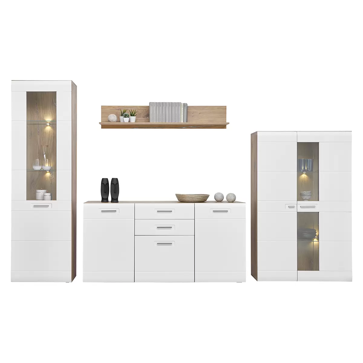 Vitrine Auris Eiche,weiss