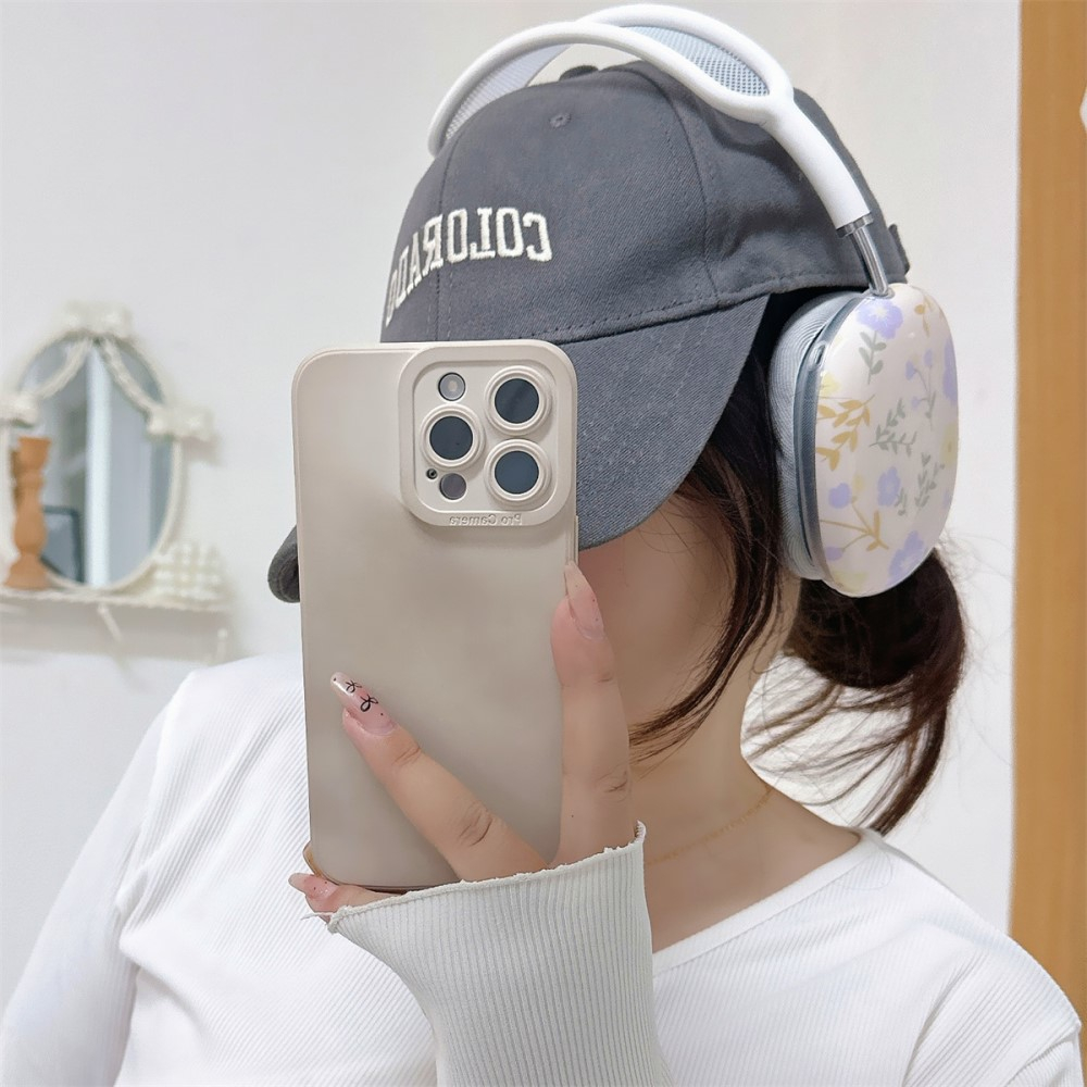 AirPods Max Gummi Hülle Schutz Abdeckung - Lila (Blumen)