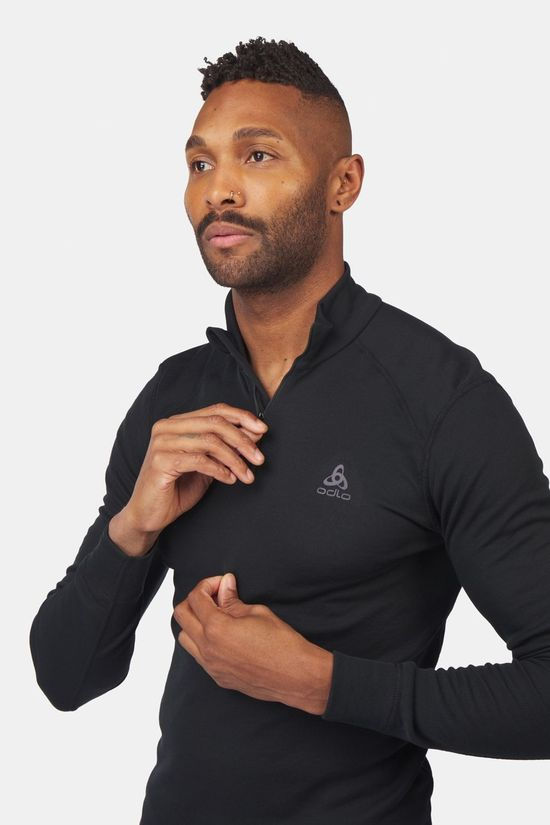 Odlo Odlo Bl Top Turtle Neck L/S Half Zip Active Warm Eco