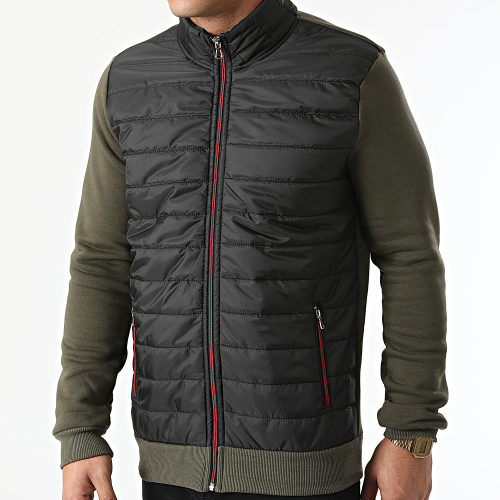 Veste Zippée GW-2518 Vert Kaki Noir