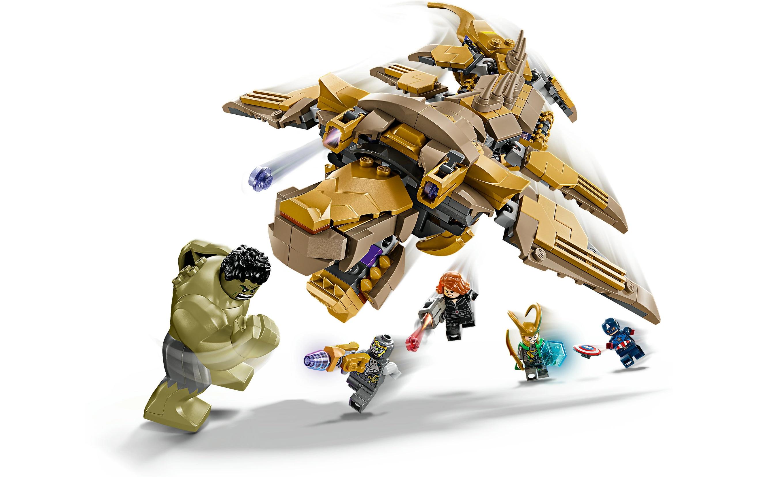 Marvel Avengers vs. Leviathan 76290Avengers Geschenk mit Loki und seinem Flugwal Leviathan!