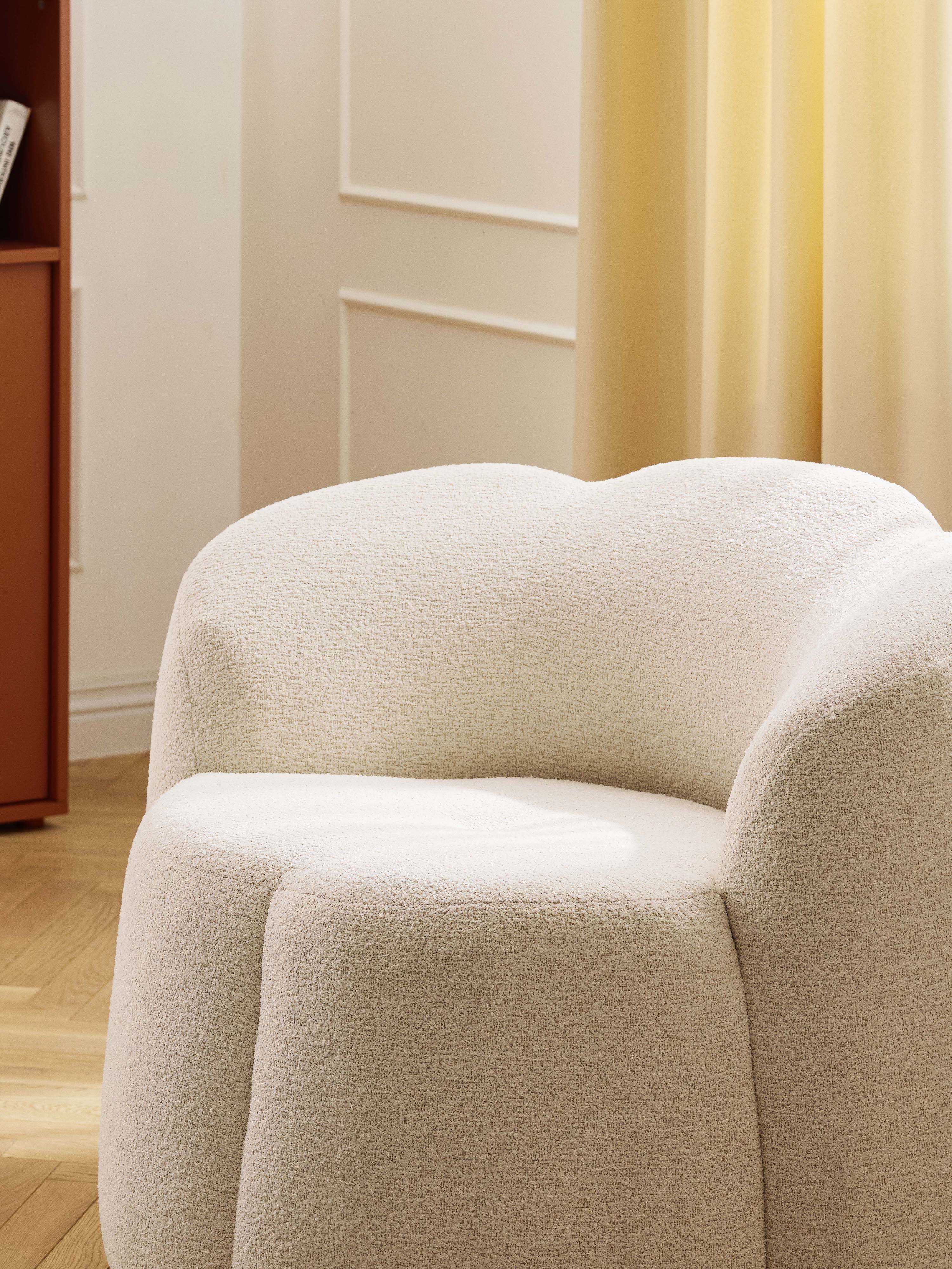 Bouclé loungefauteuil Fleur