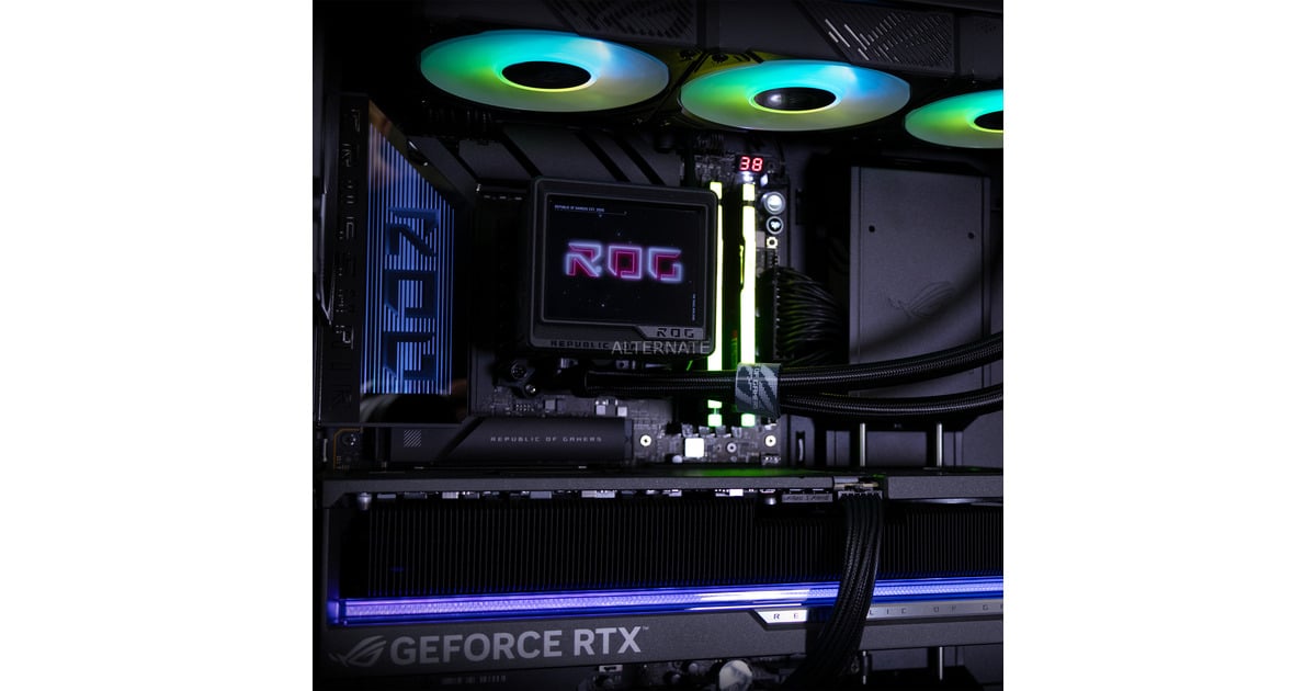 ALTERNATERyzen 9 - RTX 5090 Gaming pc Powered by ASUS  (Zwart | R9 9950X3D | RTX 5090 | 64 GB | 2 TB SSD + 2 TB SSD)