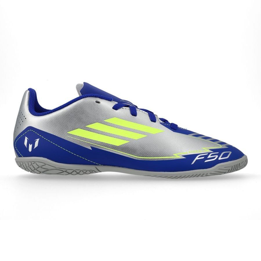 adidas F50 Messi Club IN La Vida Rapida - Argenté/Jaune/Bleu Enfant