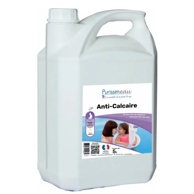 PURISSIMEAU - Produit anti-calcaire pour piscine - 5L