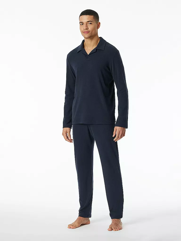 SCHIESSER Pyjama blau