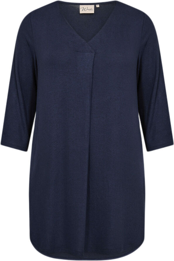 Wasabiconcept Curvy WA-SIMONE 5 Tunika Navy blå 96799 blue iris melange
