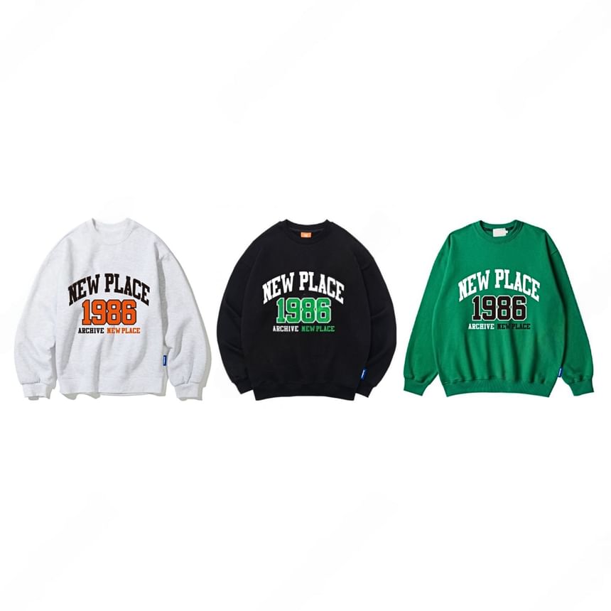SeoulPop - Sweatshirt met losse pasvorm en letterprint
