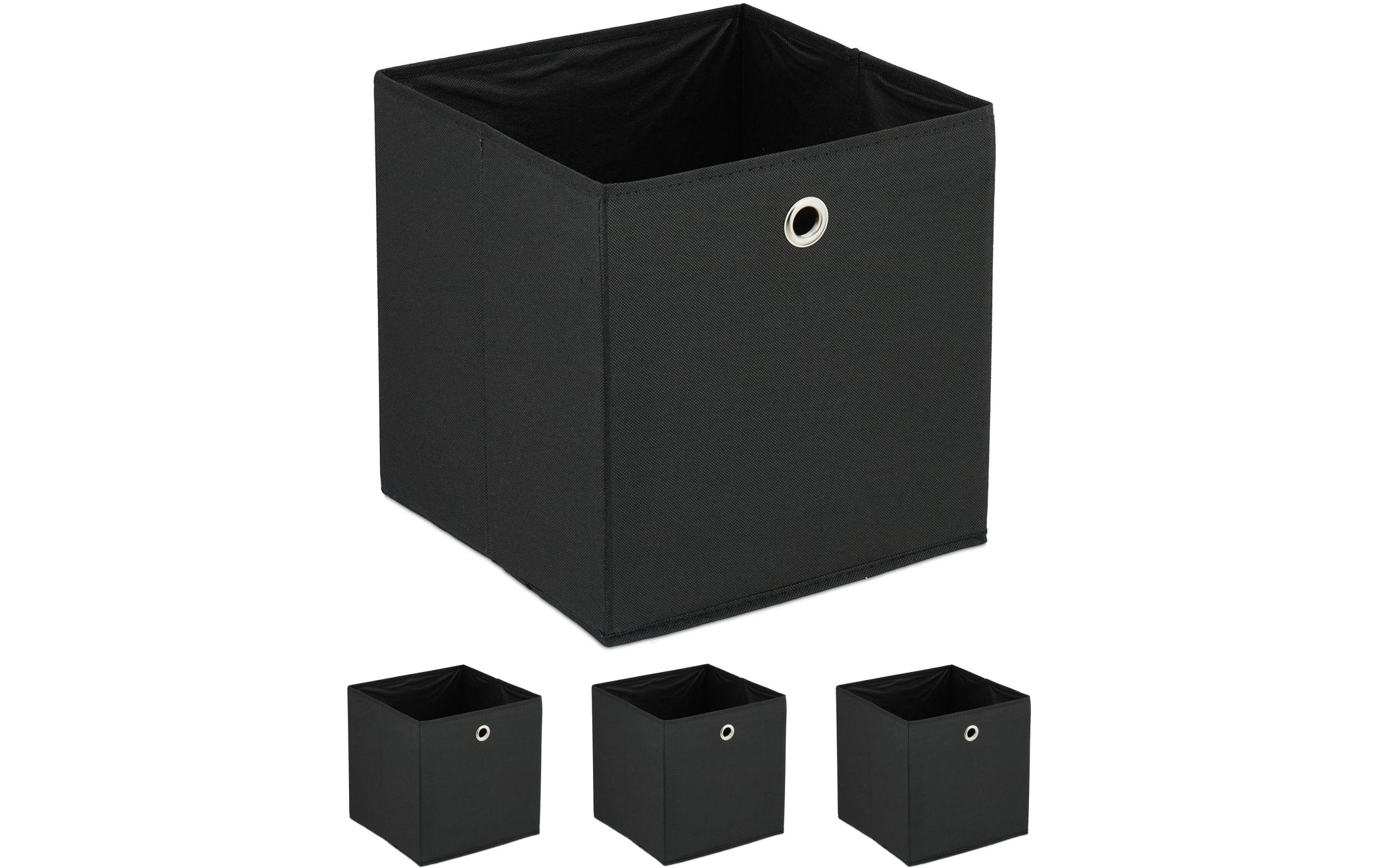 Aufbewahrungsbox 4er Set SchwarzRegalaufbewahrungsbox für das Kinderzimmer