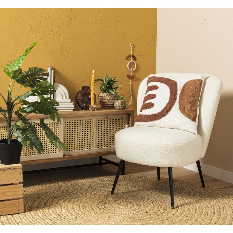 Bloempot blad - beige - ø17,3x12,6 cm