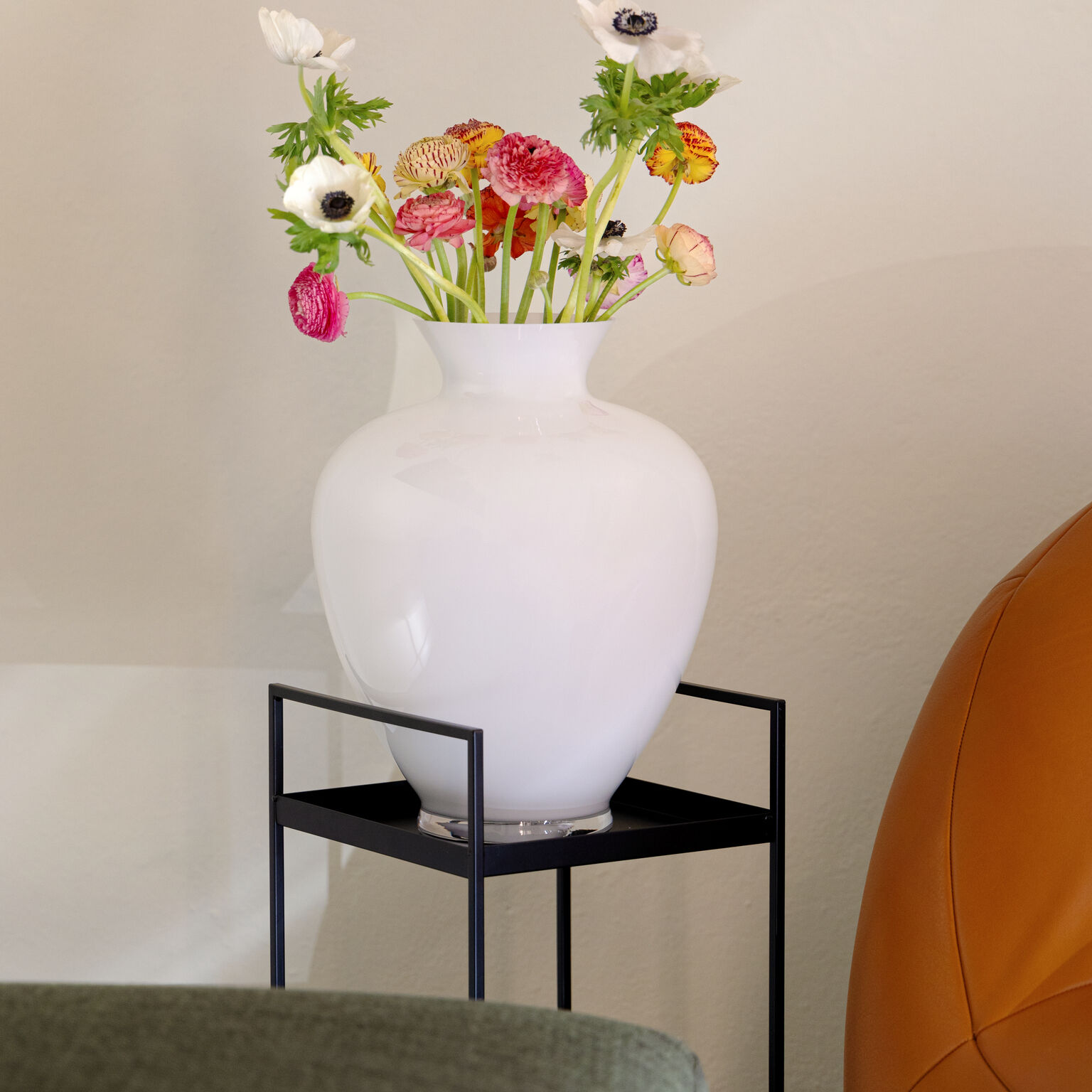 Gianna White - Glass Vase 36 cm