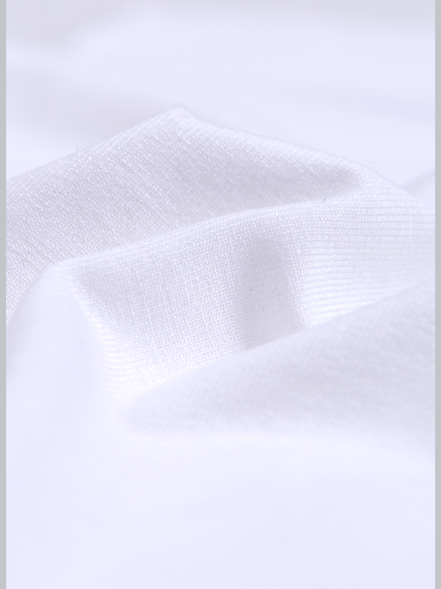 Rundhalsshirt aus Viskose Weiss