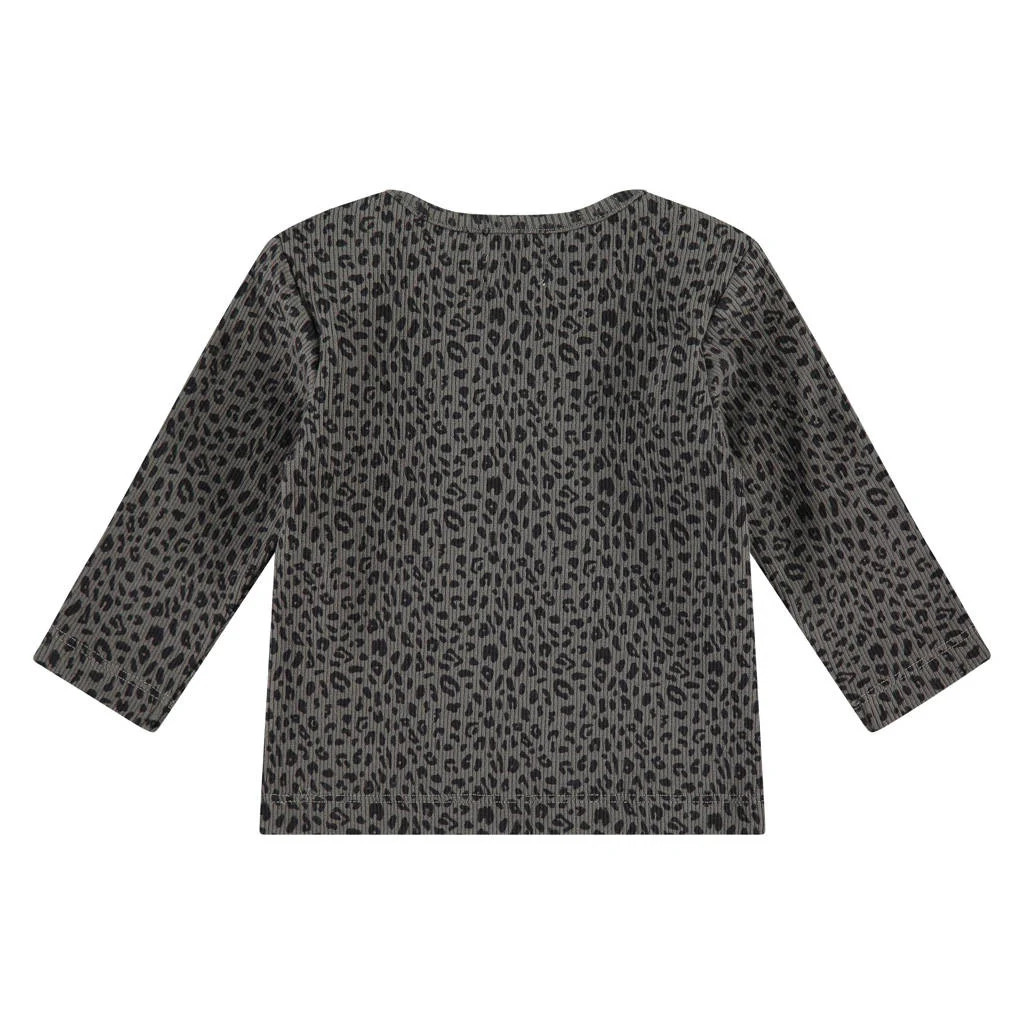 Babyface baby longsleeve met all over print grijs