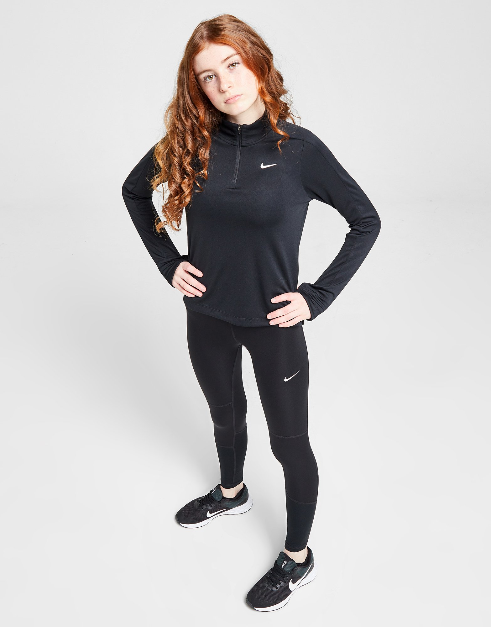 Nike Girls' Fitness Long Sleeve 1/2 Zip Top Junior