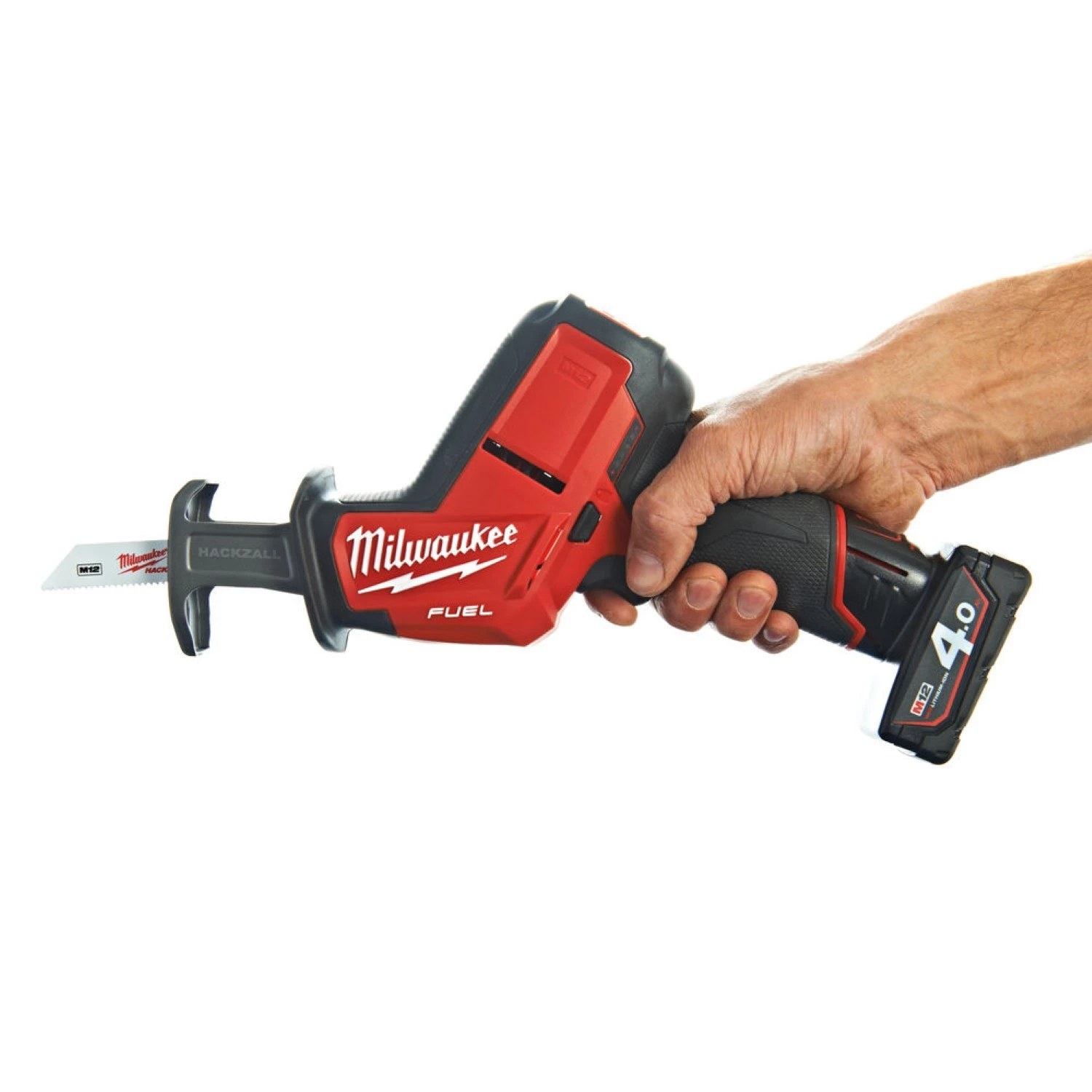 Milwaukee M12 CHZ-602X 12V Li-Ion accu reciprozaag set (2x 6.0Ah accu) in HD Box - snelwissel - koolborstelloos