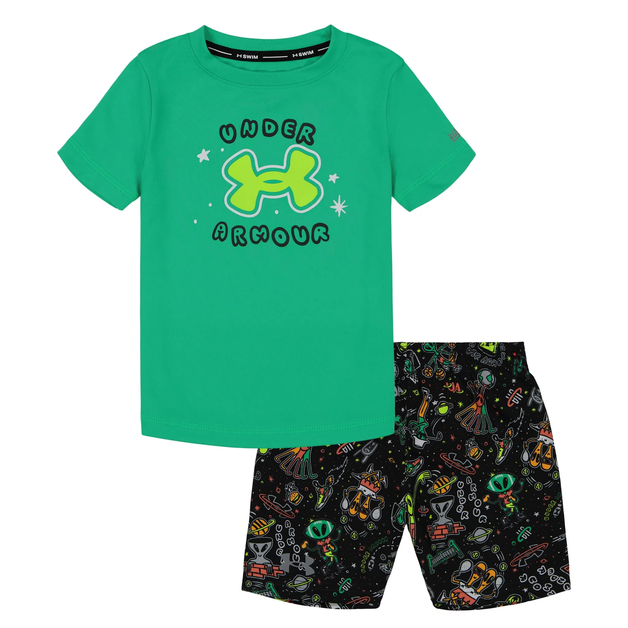Under Armour T-Shirt Maillot UV 2 Pièces Alien 4-7ans