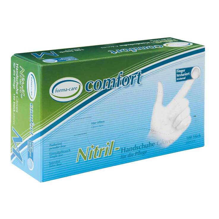 Forma-care Comfort Soft U.Handschuhe Nitril M weiß, 100 St