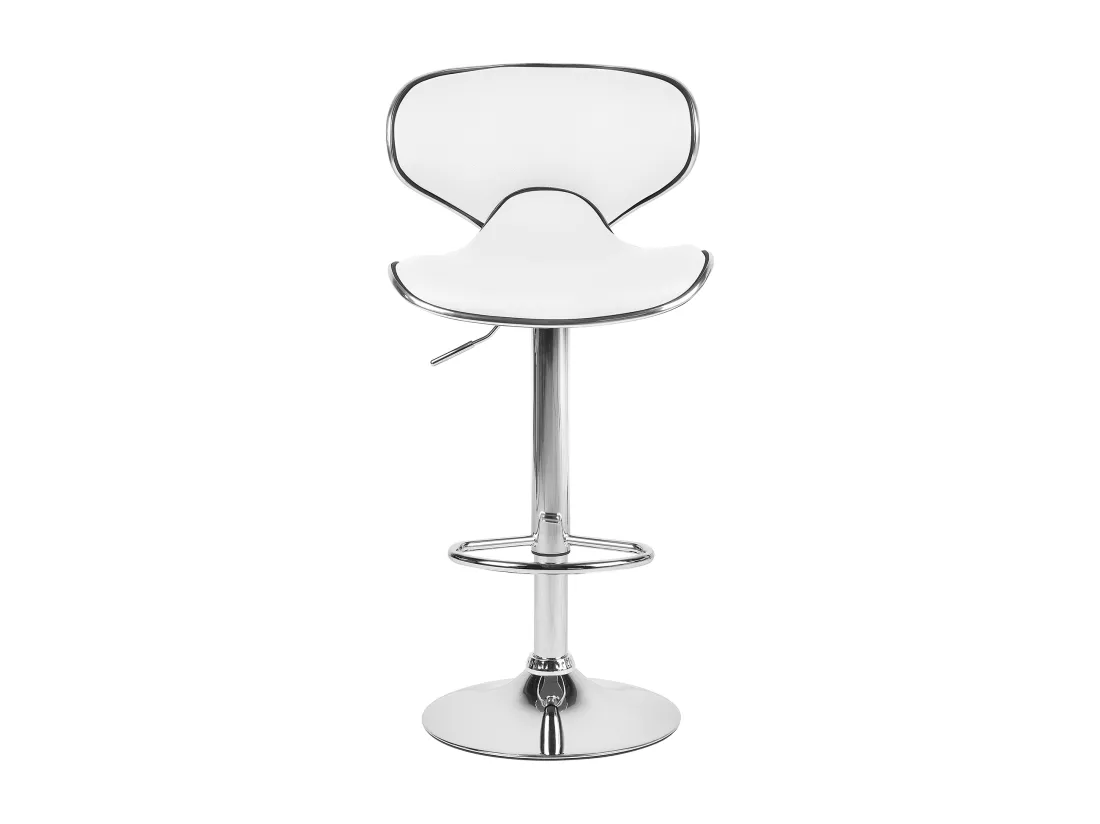 Lot de 2 chaises de bar CONWAY Cuir PU Blanc