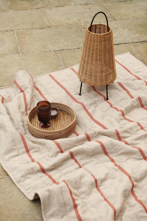 Ferm Living Grand Quilted plaid 120x170 camel/red