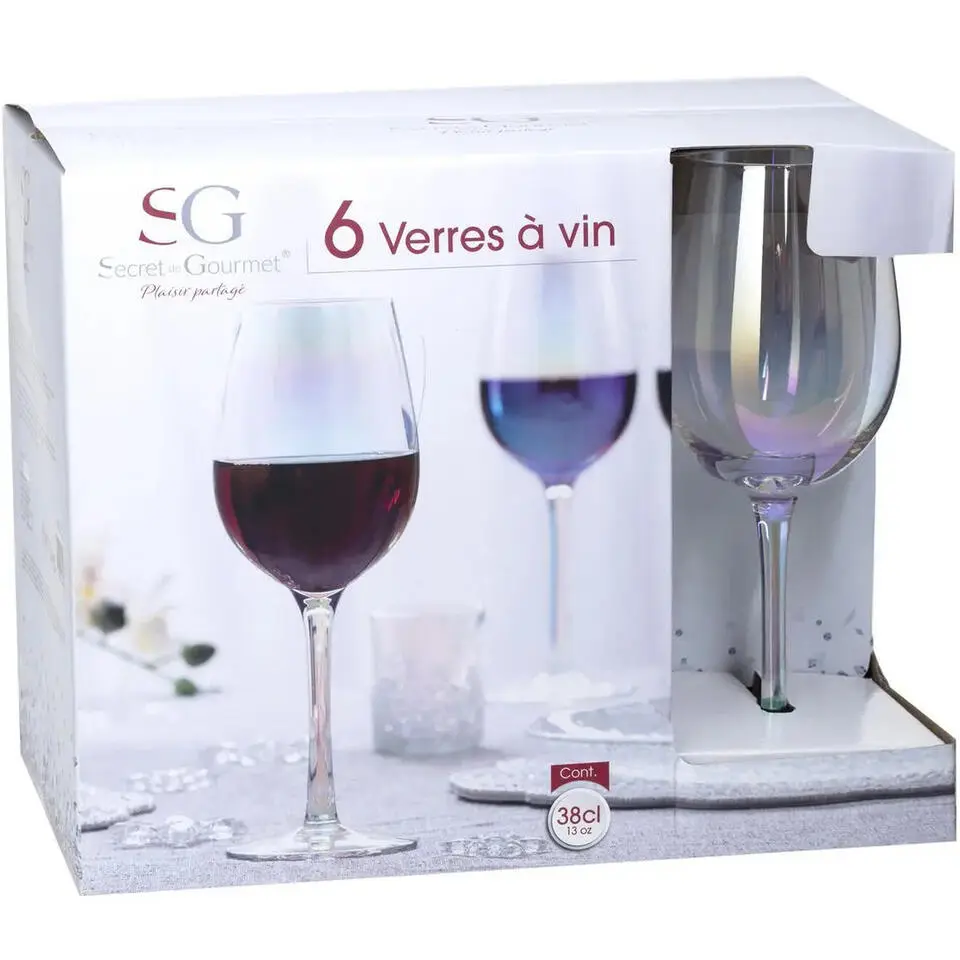 Secret de Gourmet Wijnglazen - 6x - 380 ml - Fantasy