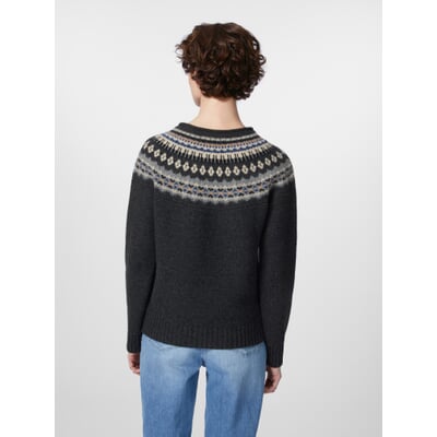 Damenpullover mit Passe, Anthrazit