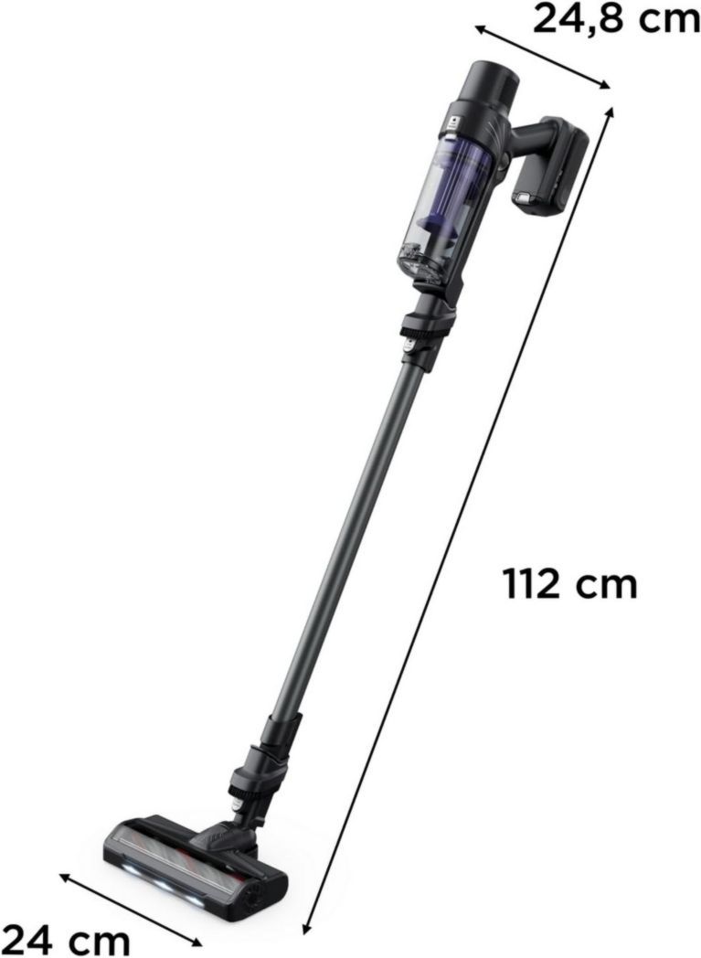 Aspirateur balai sans fil Rowenta X-Pert 7.60, ultra léger, puissant 140 W, polyvalent, autonomie 45 min, efficace sur tous types de sols RH6A33WO, noir