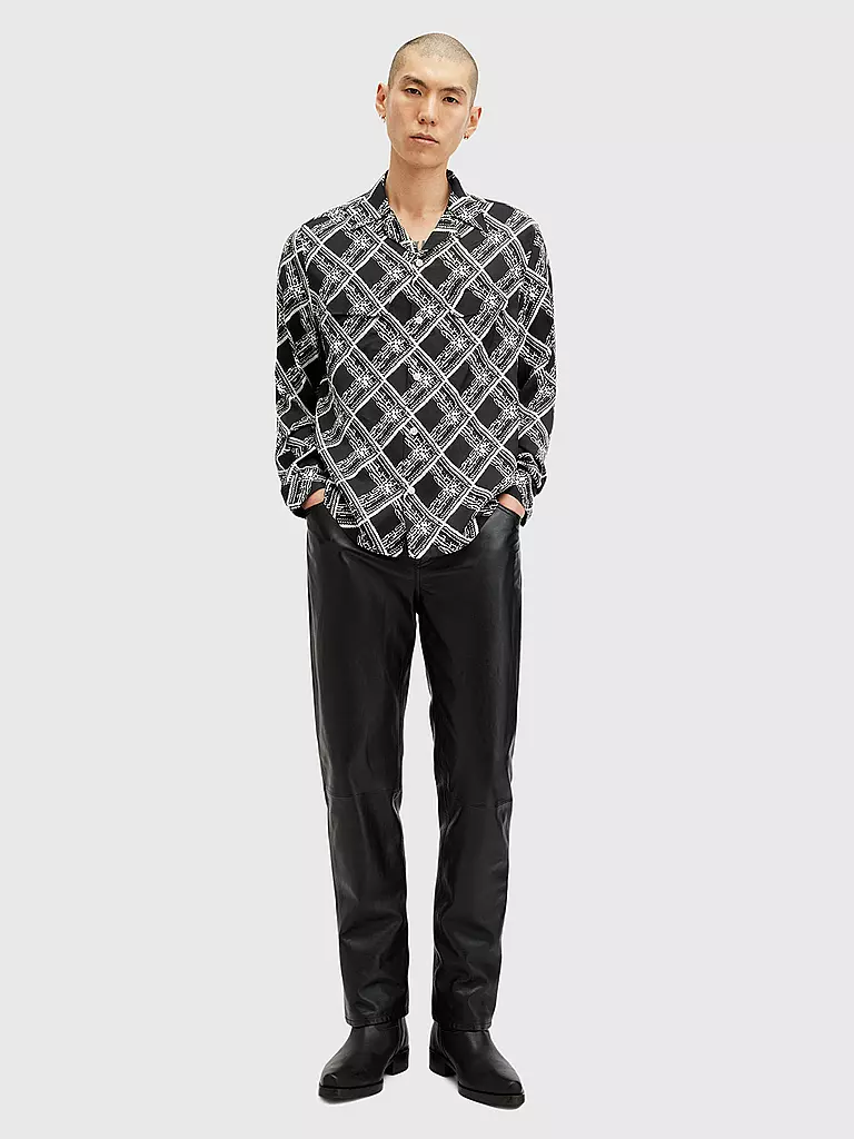 ALLSAINTS Hemd GRID schwarz