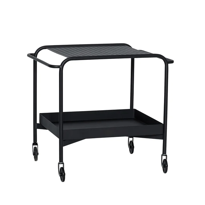 Hübsch Interior - Push Servierwagen mit Rollen, schwarz