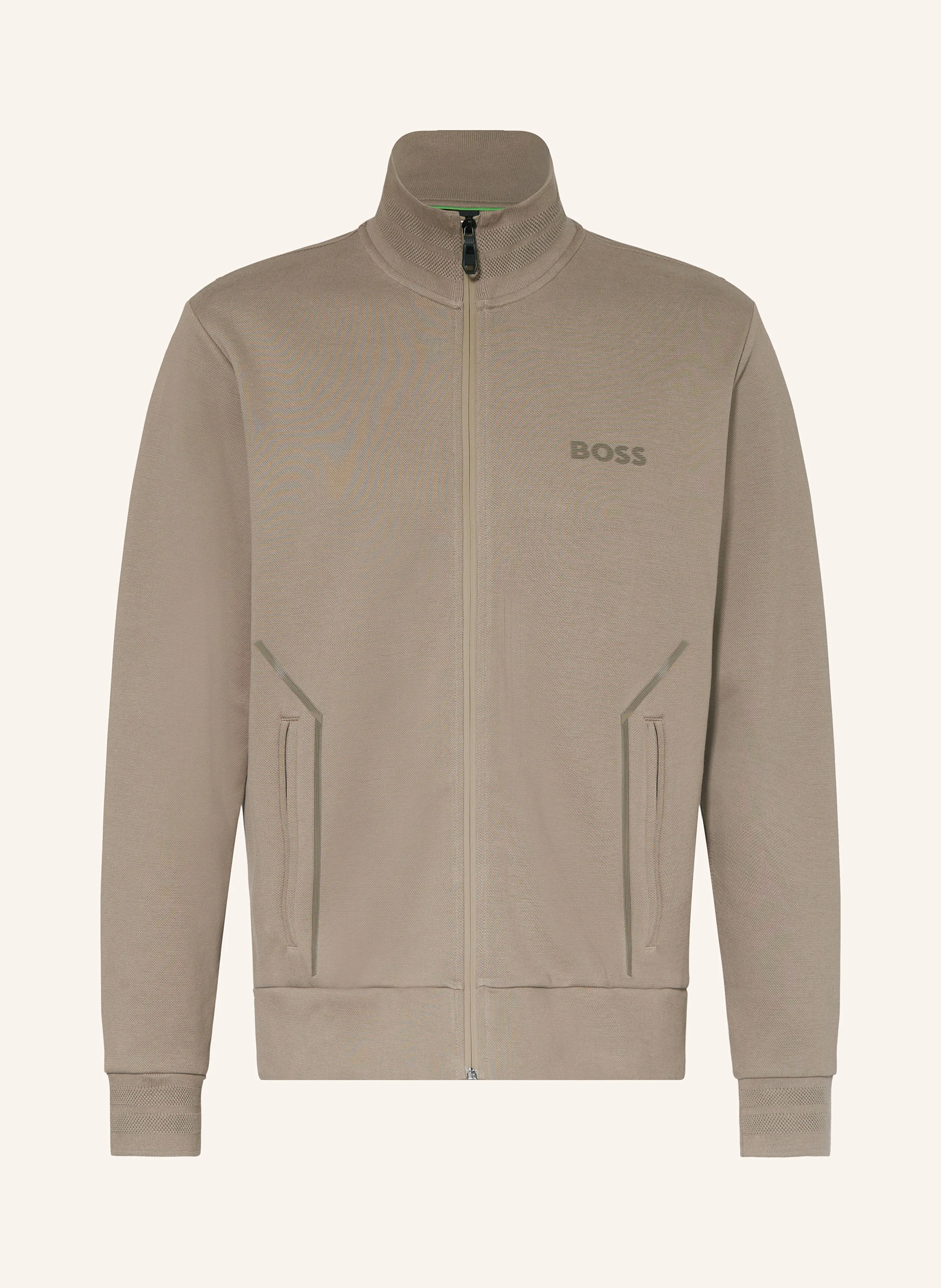 BOSS Sweatjacke SKAZ MIRROR aus Piqué
