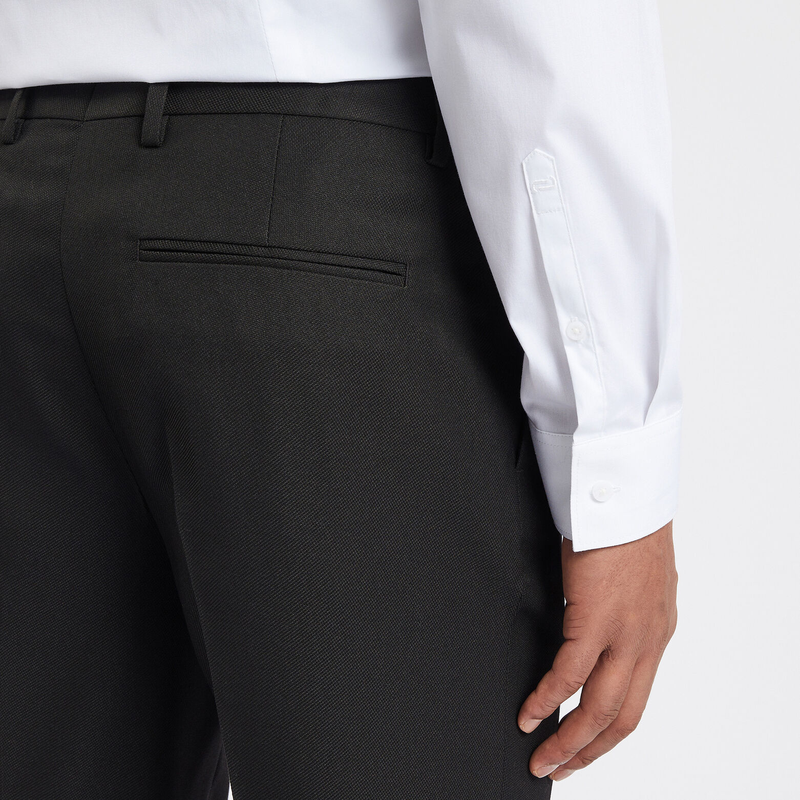 Pantalon de costume uni slim Noir