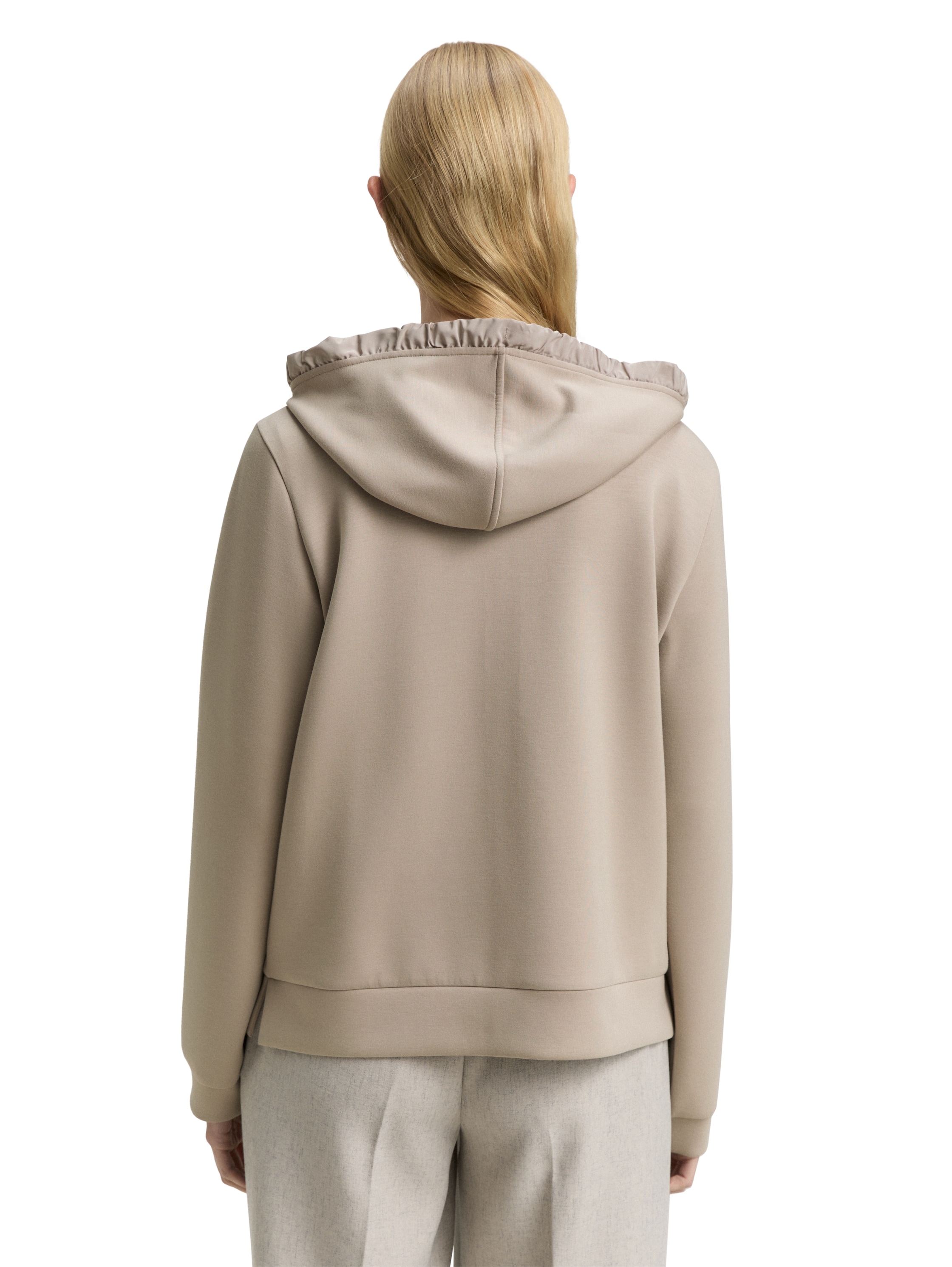 TOM TAILOR Kapuzensweatjacke , mit Viskose und Stretch