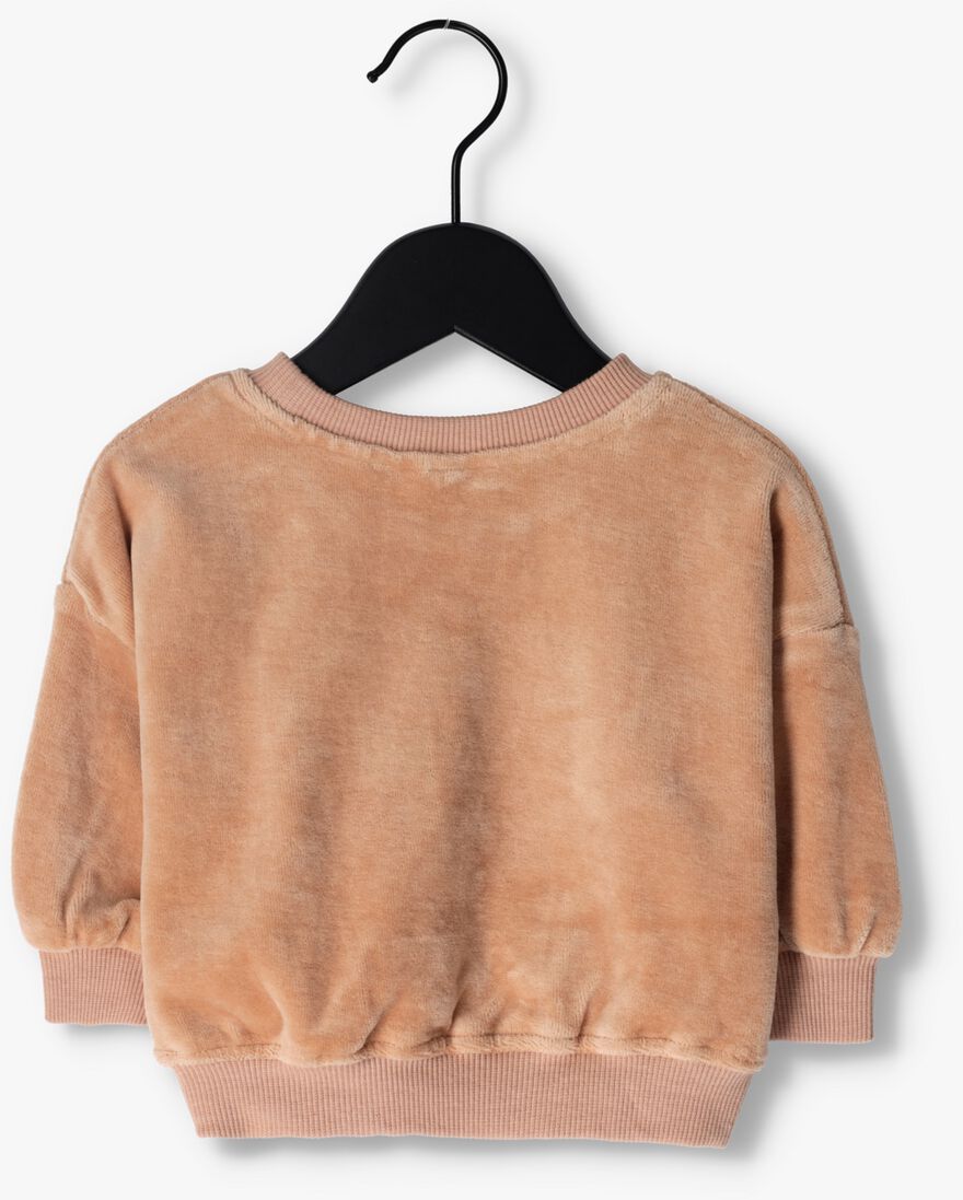 QUINCY MAE lichtroze quincy mae trui velour relaxed sweatshirt