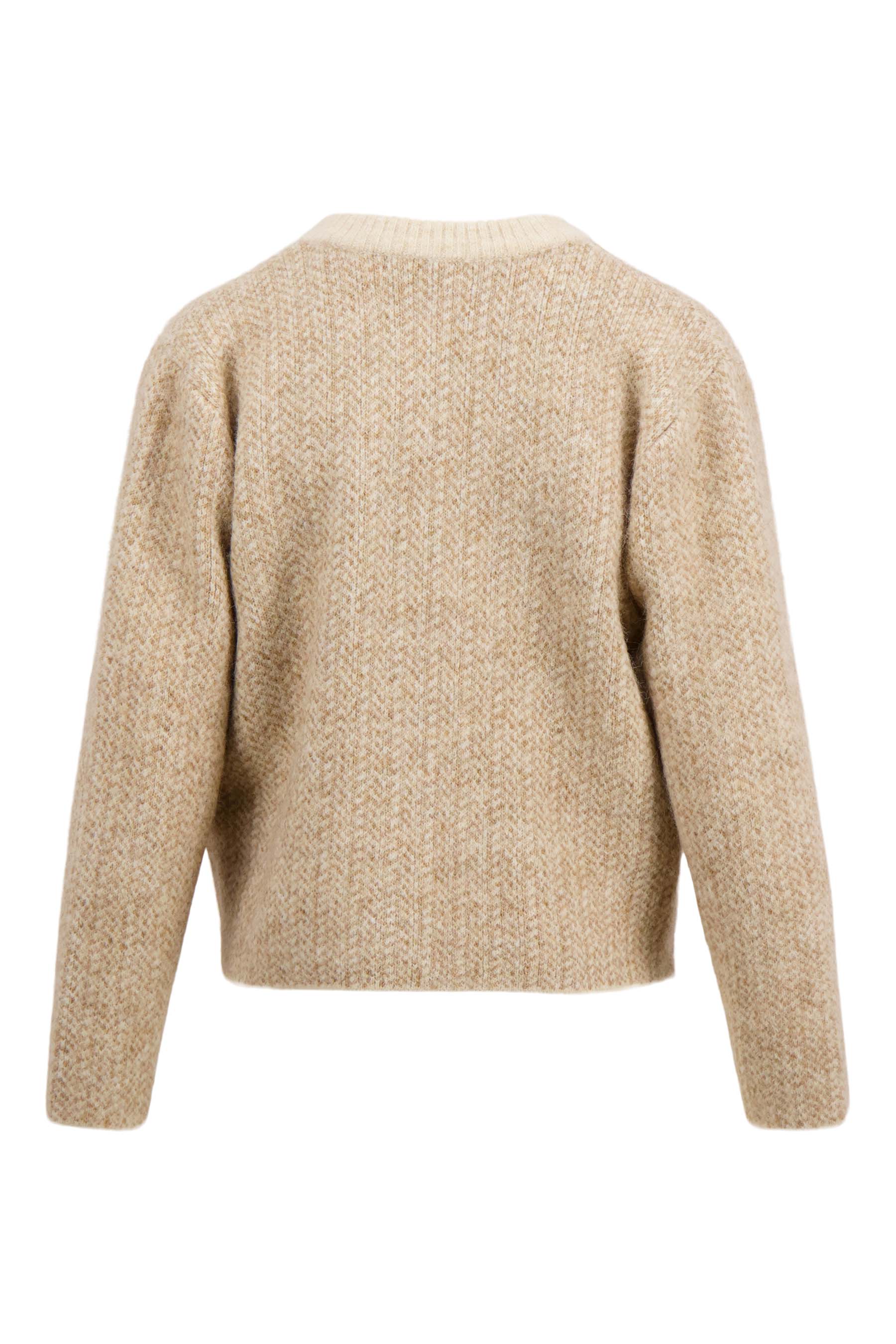 jacquard vest met visgraat structuur