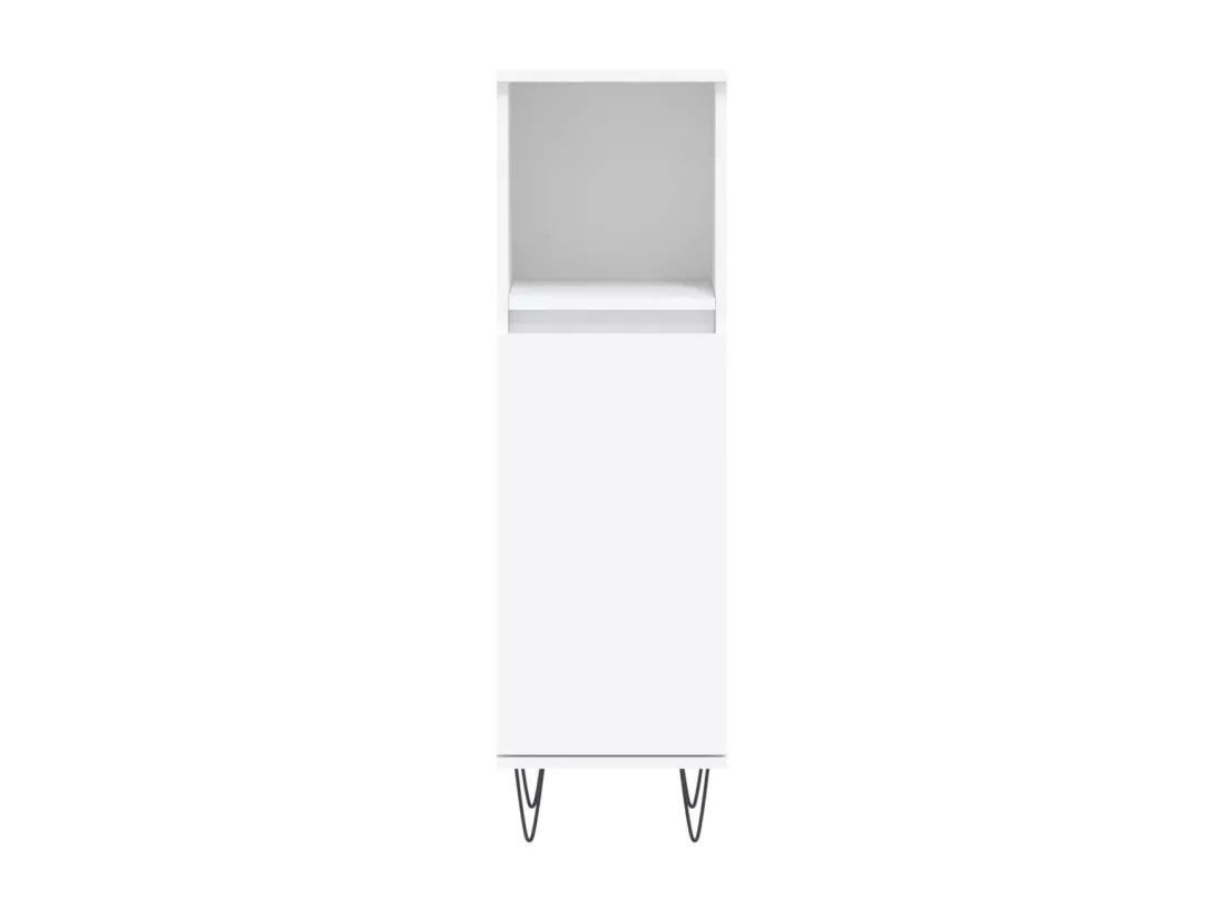 Ensemble d'armoires salle de bain 3 pcs blanc bois d'ingénierie