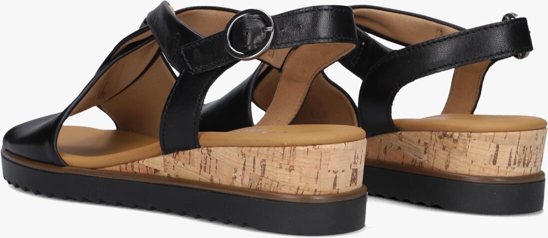 zwarte gabor sandalen met hak 751.01
