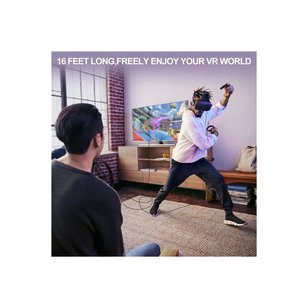 Link-kabel - VR-kabel kompatibel med Oculus Quest 2 Mørk grå 5 m